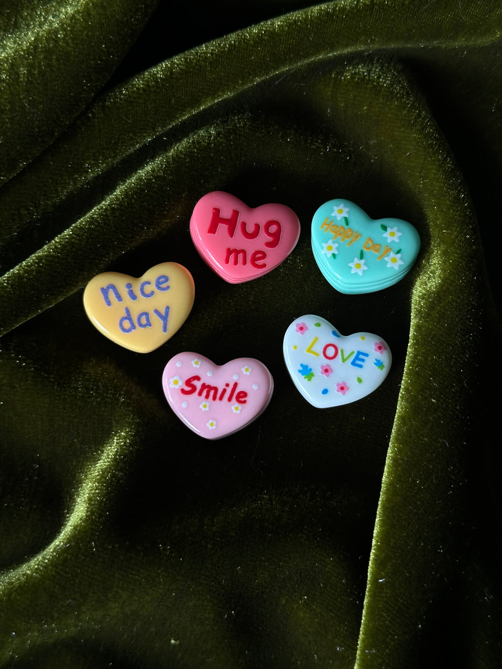 Tiny Happy Heart Magnets