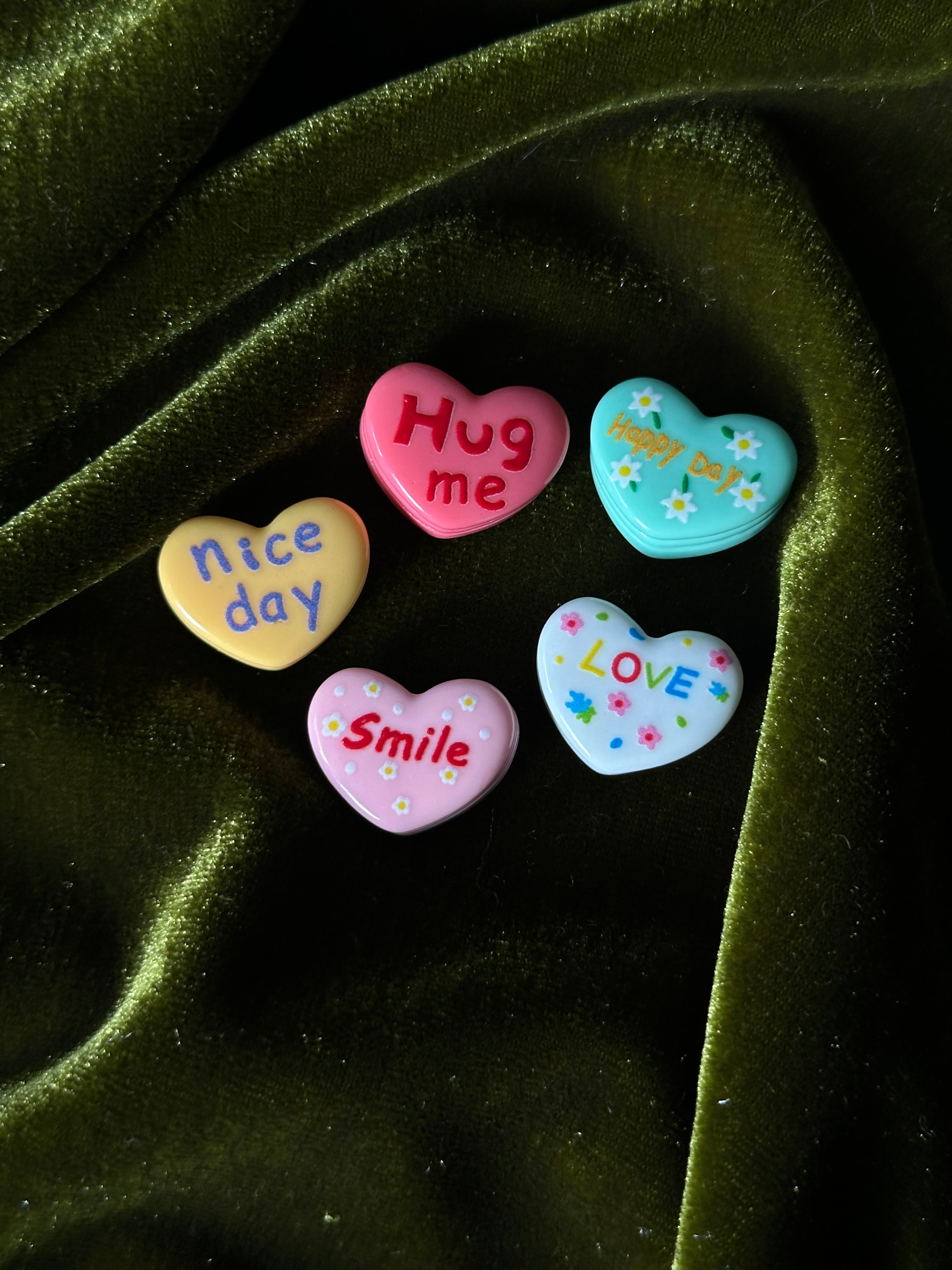Tiny Happy Heart Magnets