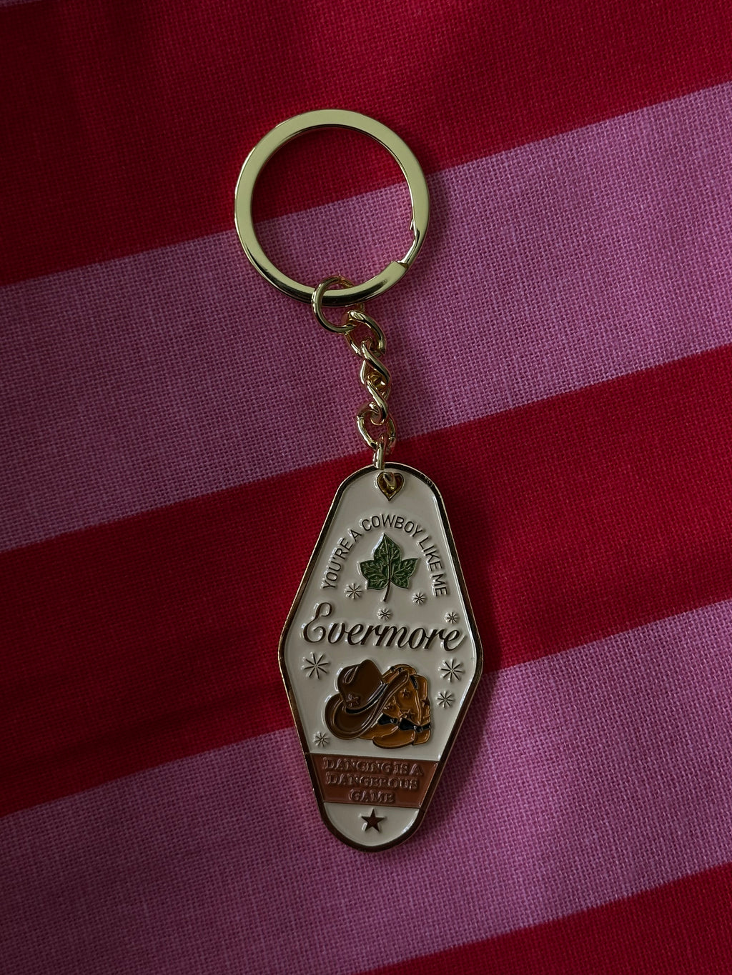Evermore metal keychain