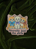 The girls cat vinyl sticker