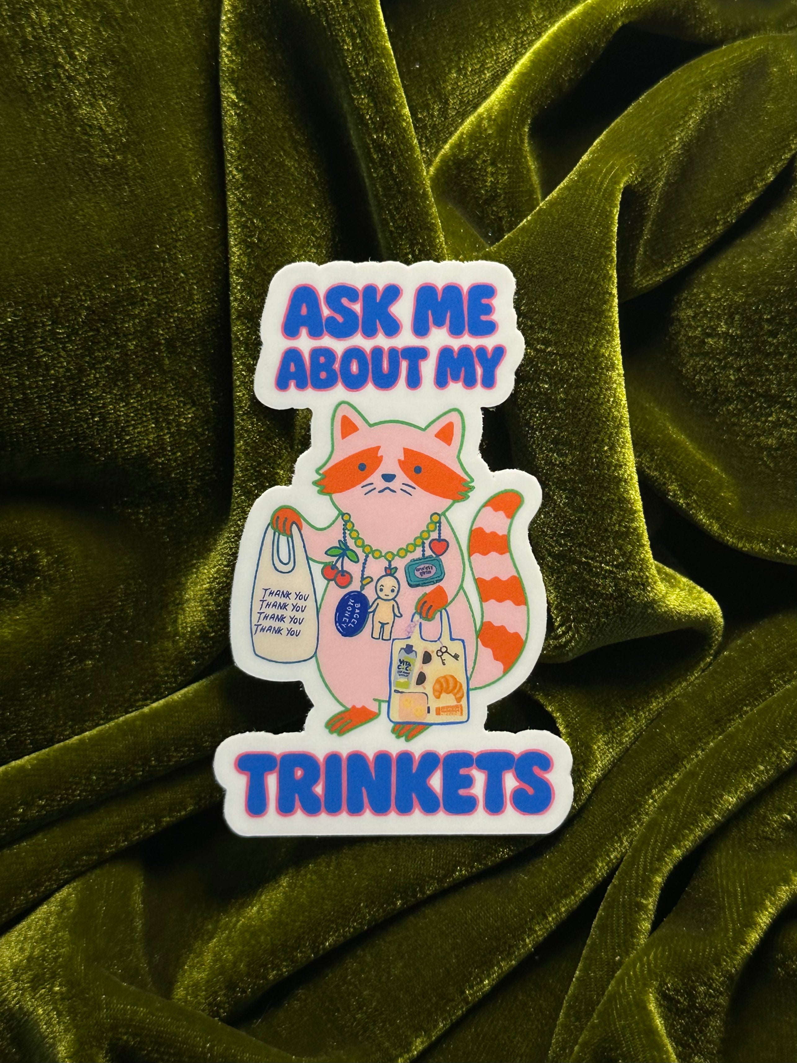Trinkets vinyl sticker